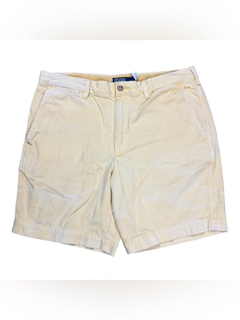 Mens Polo Ralph Lauren The Salinger Chino Yellow Summer Shorts Size 33
